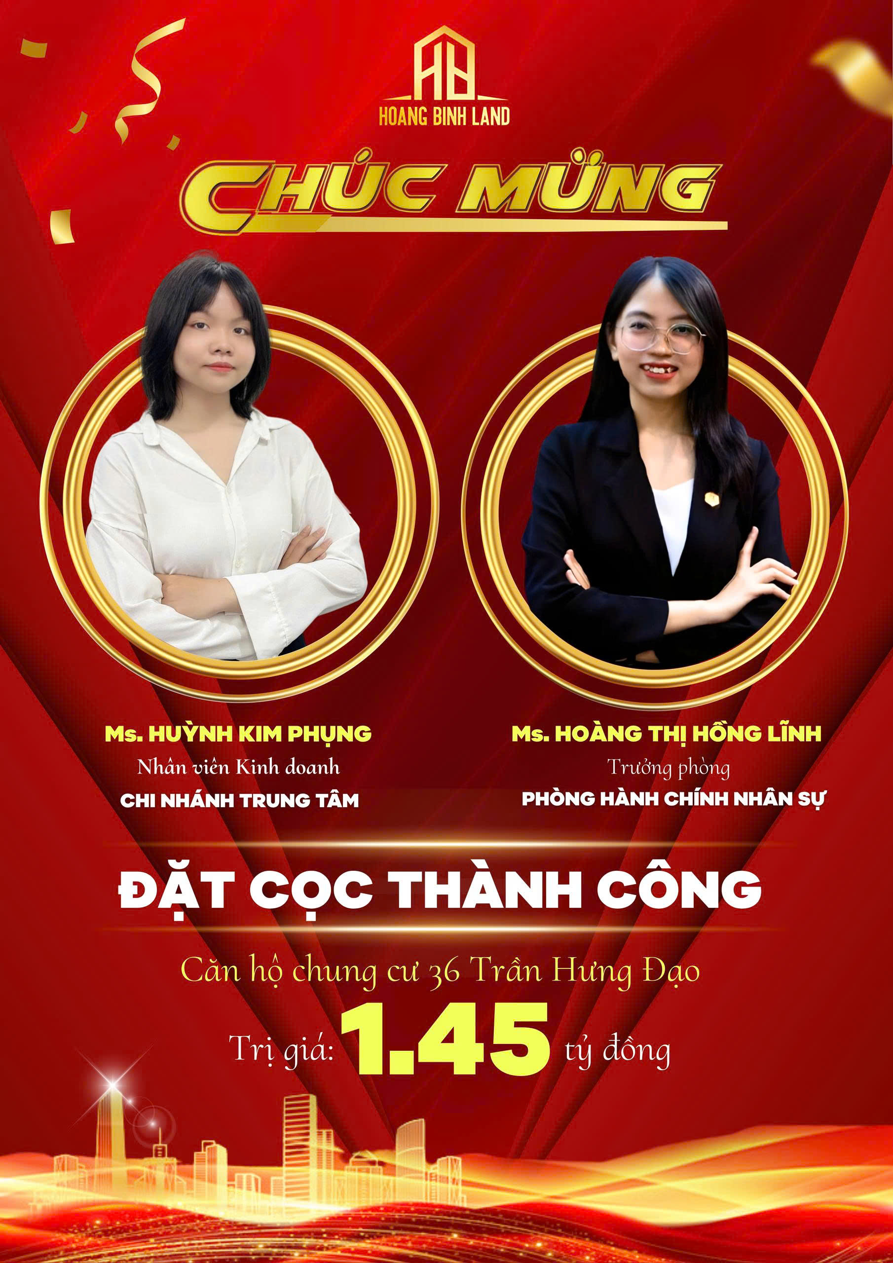 HOÀNG BÌNH LAND CHÚC MỪNG GIAO DỊCH THÀNH CÔNG THÁNG 8/2026